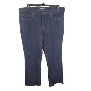 Old Navy Jeans Mens 40x32 Dark Wash High Rise Bootcut Solid Cotton Casual Bottom